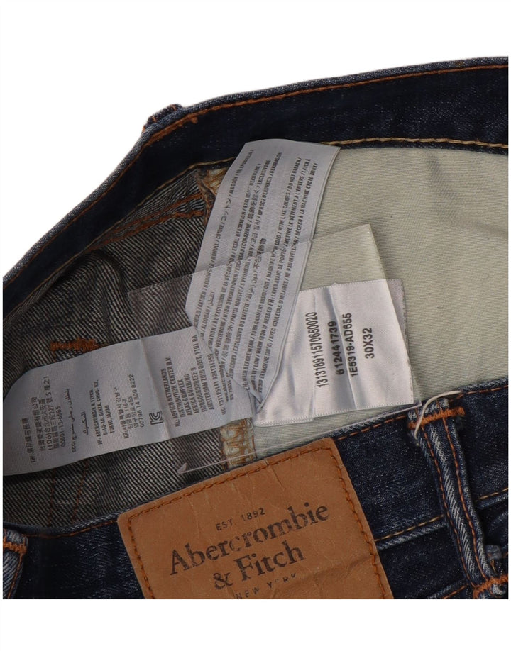 Męskie jeansy slim fit ABERCROMBIE & FITCH W30 L32 Niebieskie, bawełniane