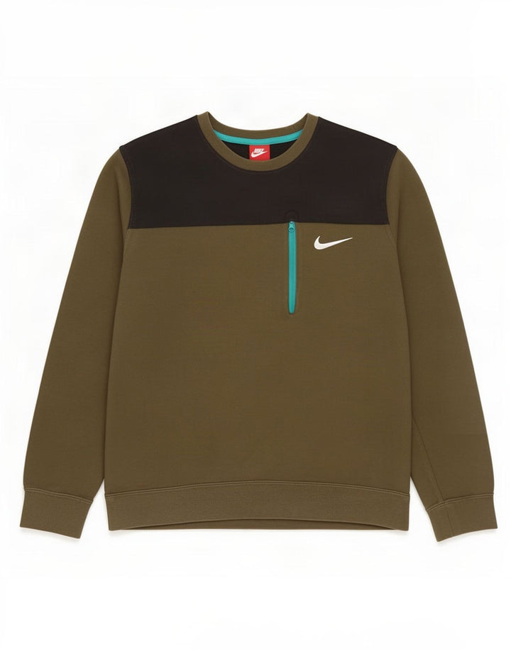 Męska bluza dresowa Nike, duża, bawełniana w kolorze khaki