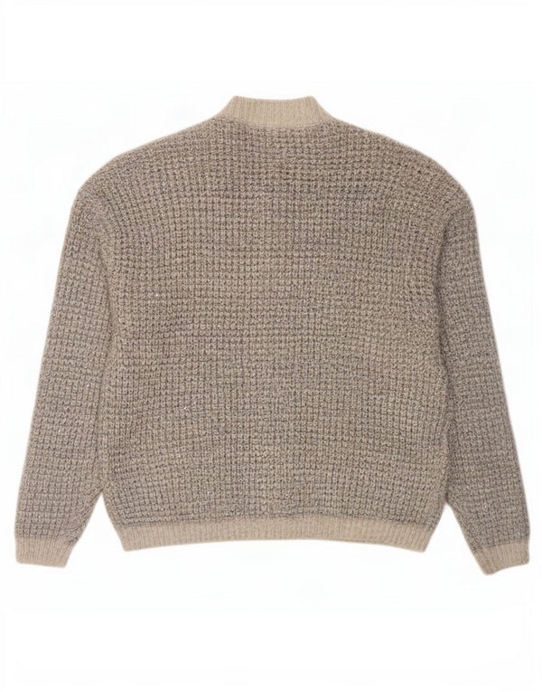Marks & Spencer Damski sweter oversize UK 16, duży, szary, nakrapiany