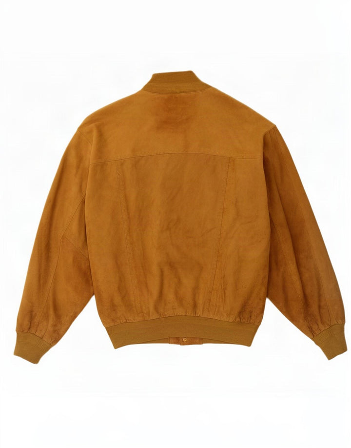 Vintage męska zamszowa kurtka bomber IT 56 3XL beżowa skóra