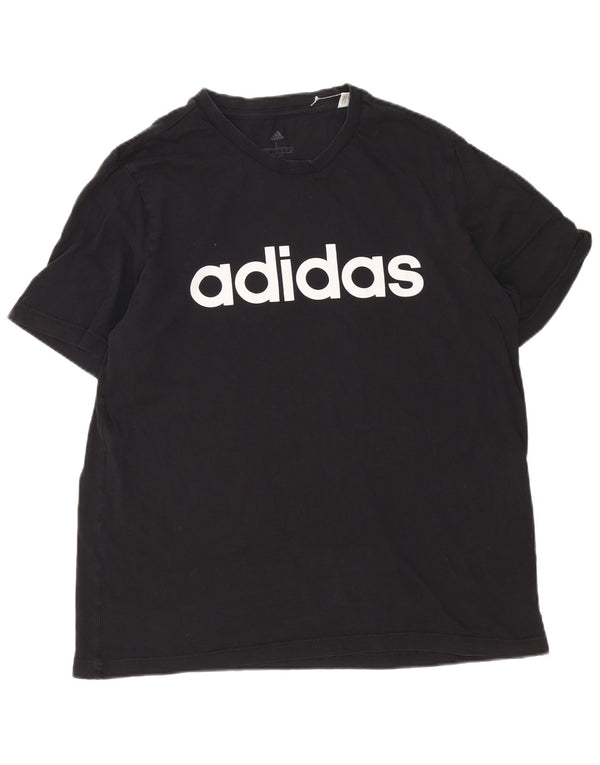Adidas Mens Graphic T-Shirt Top Large Black Cotton