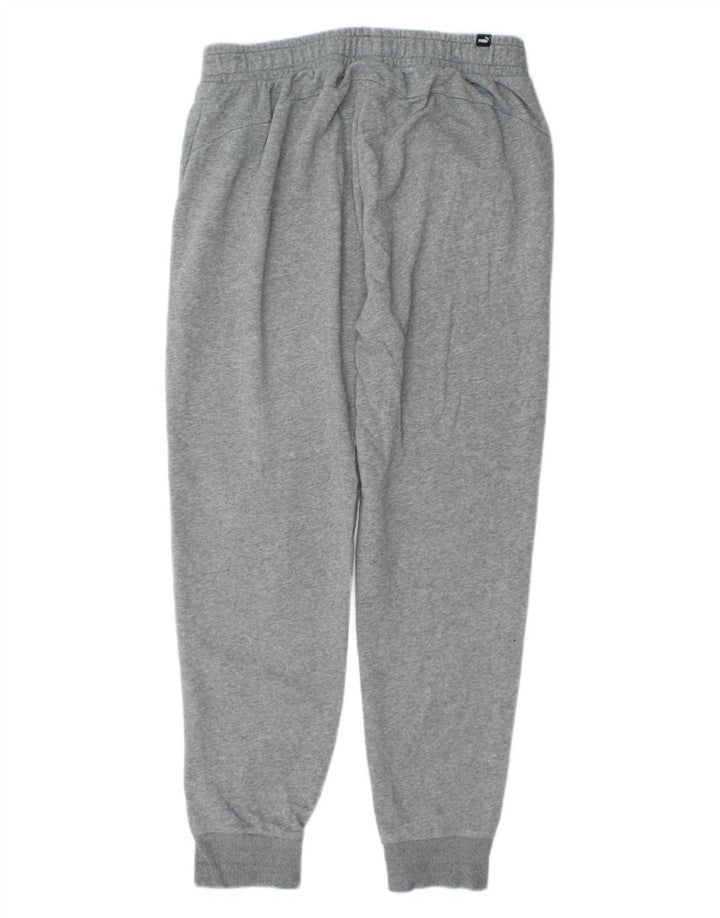 Męskie spodnie dresowe Puma Joggers, duże, szare, bawełniane