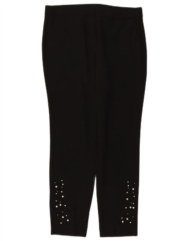 Spodnie damskie Zara Slim Chino, małe, W26 L27, czarne, poliestrowe
