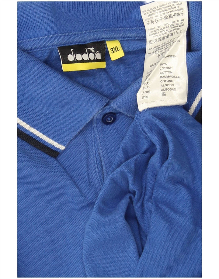 Męska koszulka polo Diadora 3XL, niebieska, bawełniana