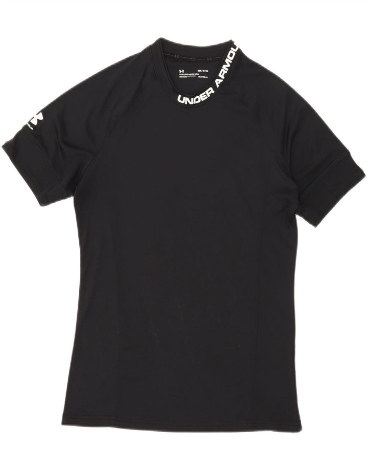 Męski T-shirt z grafiką Under Armour Heat Gear, średni czarny poliester
