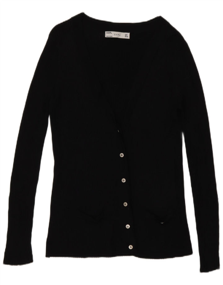 Sweter damski Zara Cardigan UK 14 Large, czarna wiskoza