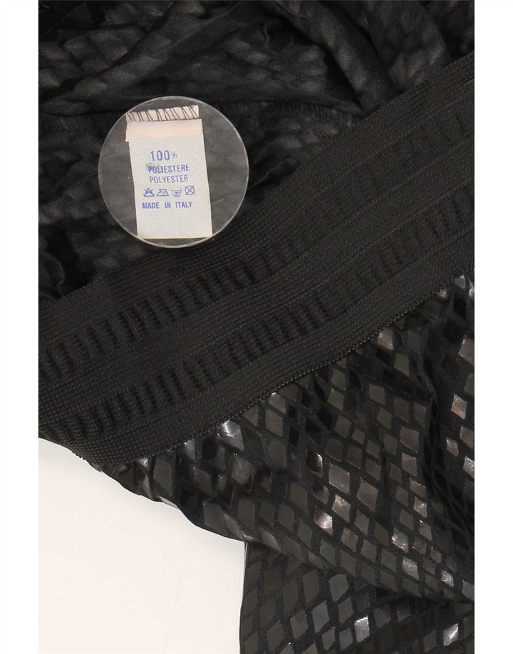 Damska spódnica Midi w stylu vintage W26 Mały czarny Argyle/Diamentowy poliester