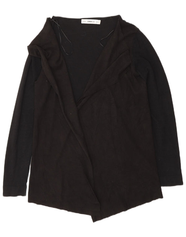Sweter męski Zara z otwartym kardiganem UK 10 Small Black Wiskoza