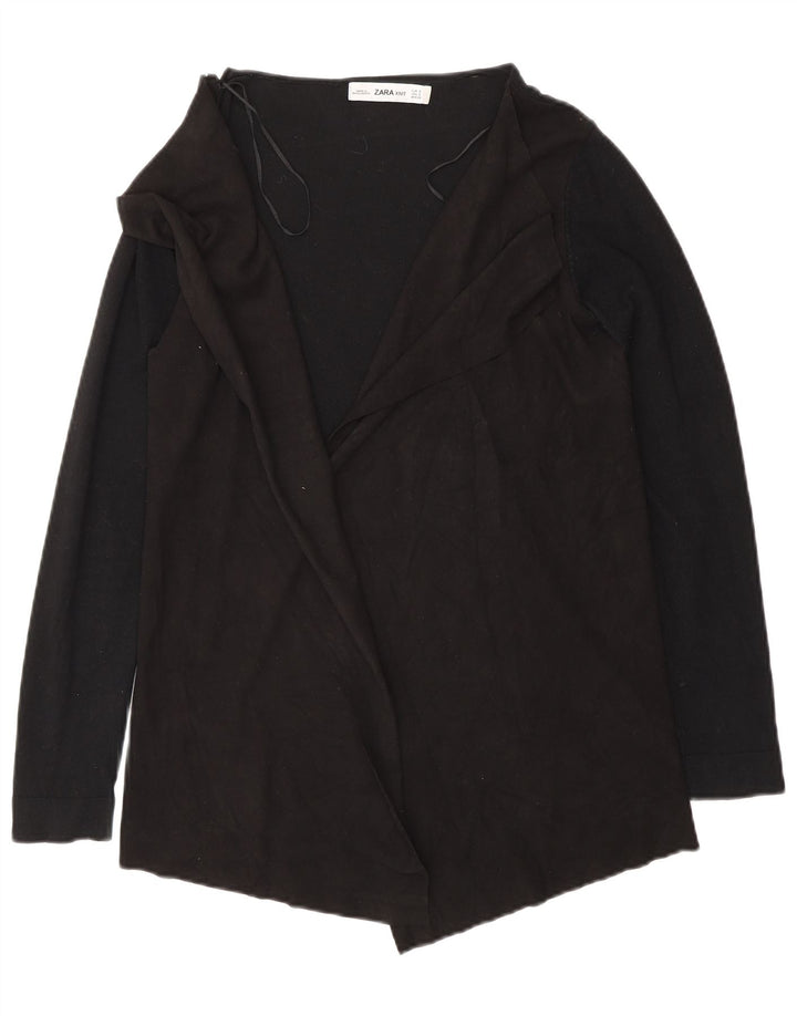 Sweter męski Zara z otwartym kardiganem UK 10 Small Black Wiskoza