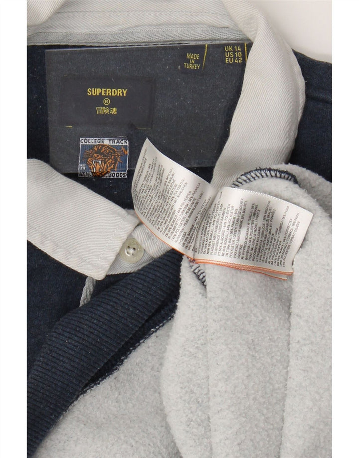 SUPERDRY Womens Oversized Sweatshirt Jumper UK 14 Large Navy Blue