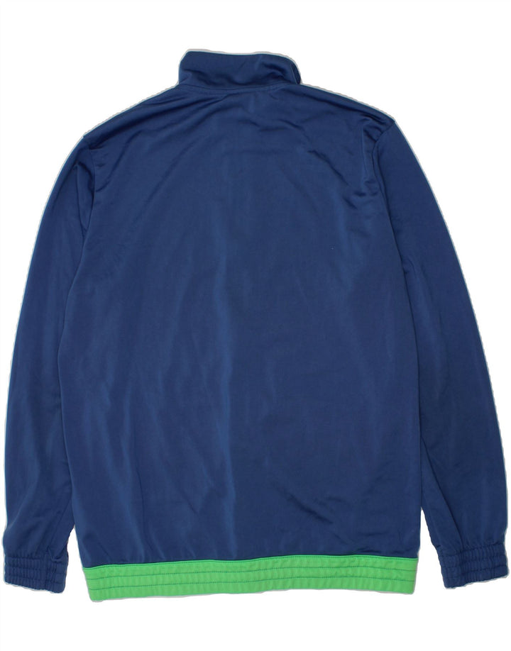 ADIDAS Boys Graphic Tracksuit Top Jacket 15-16 Years Navy Blue Polyester Vintage Adidas and Second-Hand Adidas from Messina Hembry 