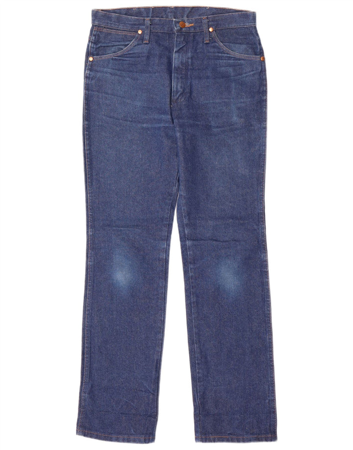Wrangler Męskie proste dżinsy W32 L32 Niebieskie bawełniane