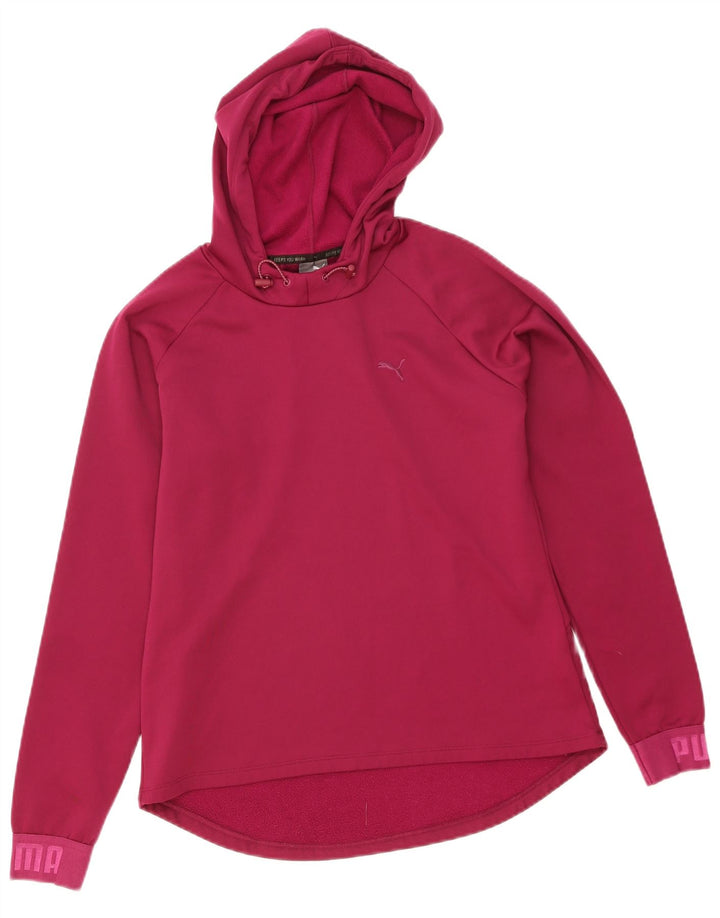 Damska bluza z kapturem Puma z grafiką UK 12, średni fioletowy poliester