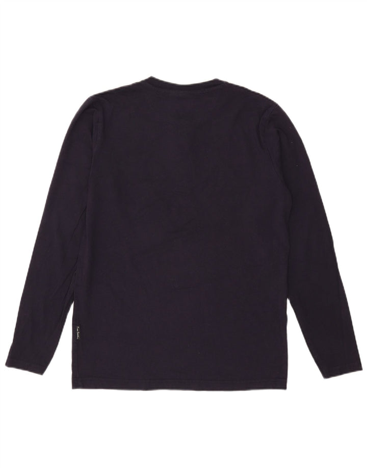 Męski top Pierre Cardin z długim rękawem, mały, granatowy, bawełniany