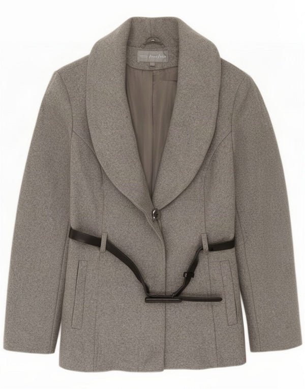 Marks & Spencer Krótki płaszcz damski UK 10 Small Grey New Wool