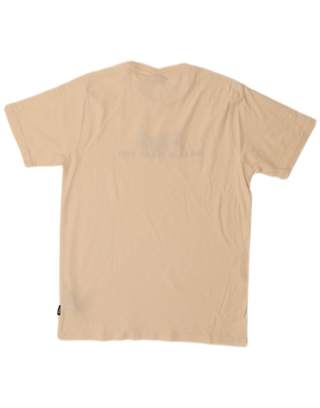 Męski T-shirt z grafiką Fila, mały, beżowy, bawełniany