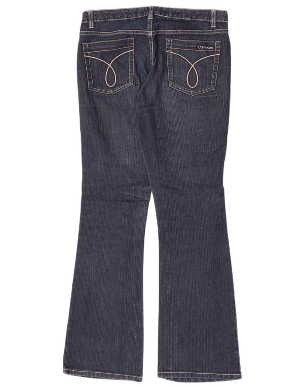 Damskie jeansy rozkloszowane Calvin Klein US 8 Medium W30 L31 Granatowa bawełna