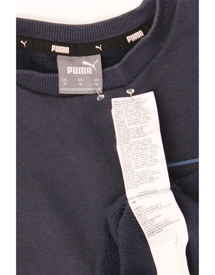 Męska bluza Puma Sweter Średni granatowy, bawełniany