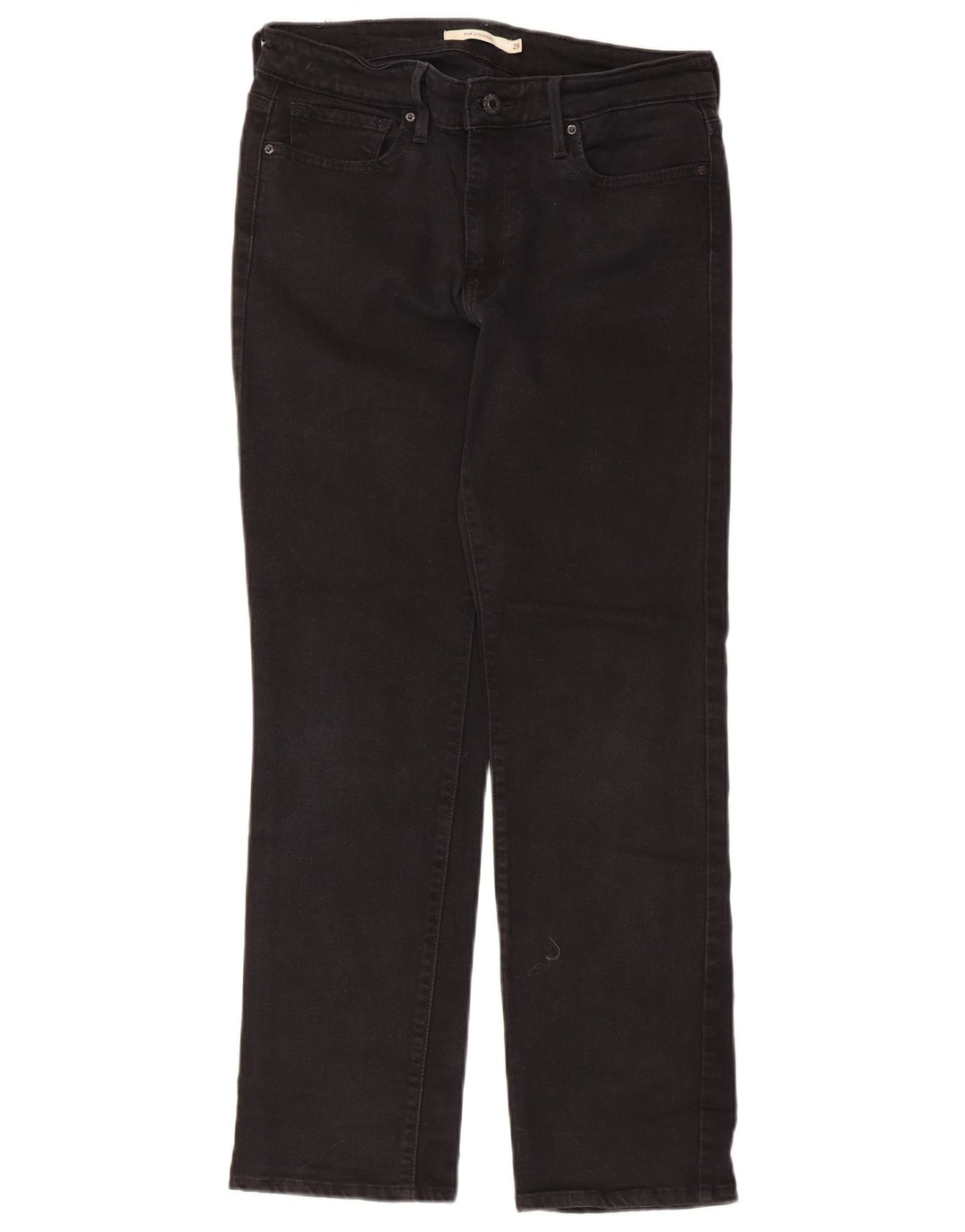 Damskie dżinsy Levi's 714 Straight W29 L30 Czarna bawełna