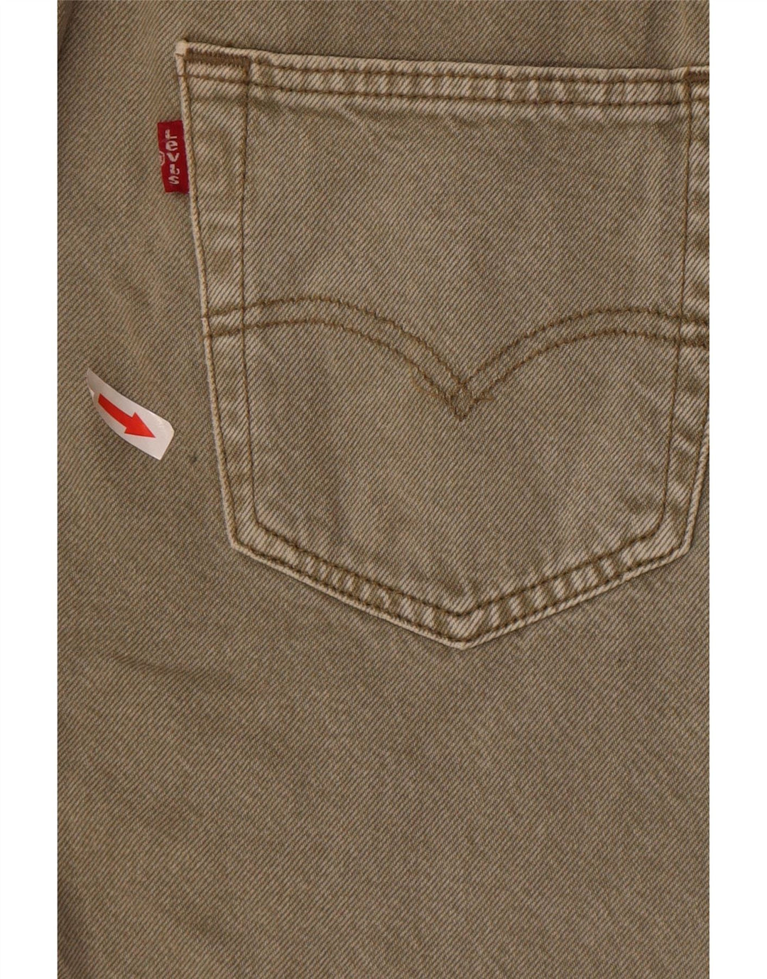 Męskie spodenki jeansowe Levi's 501 W28, małe, bawełniane w kolorze khaki