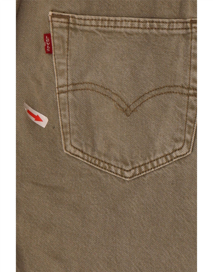 Męskie spodenki jeansowe Levi's 501 W28, małe, bawełniane w kolorze khaki