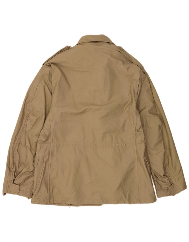 Męska kurtka wojskowa Vintage UK 38 Średni Beżowy Nylon