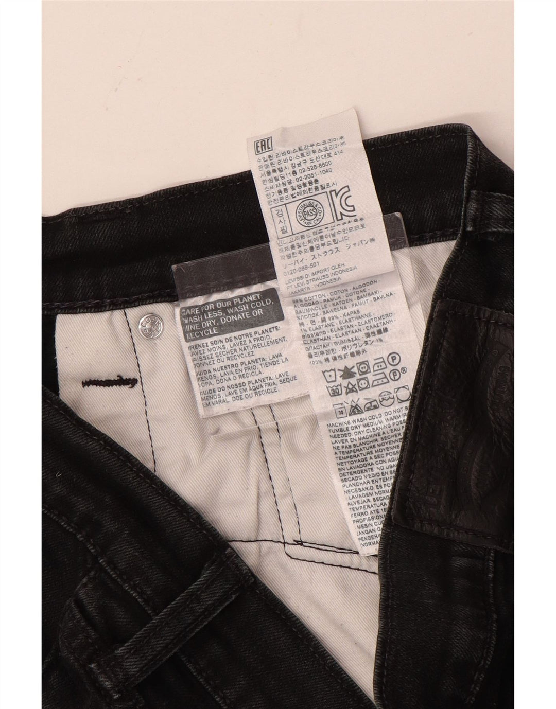Męskie jeansy Levi's 511 Slim W33 L32 Szara bawełna