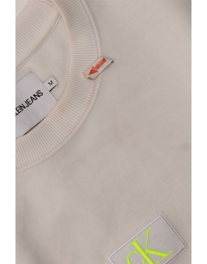 Damska bluza oversize Calvin Klein Jeans UK 14, średnia biel