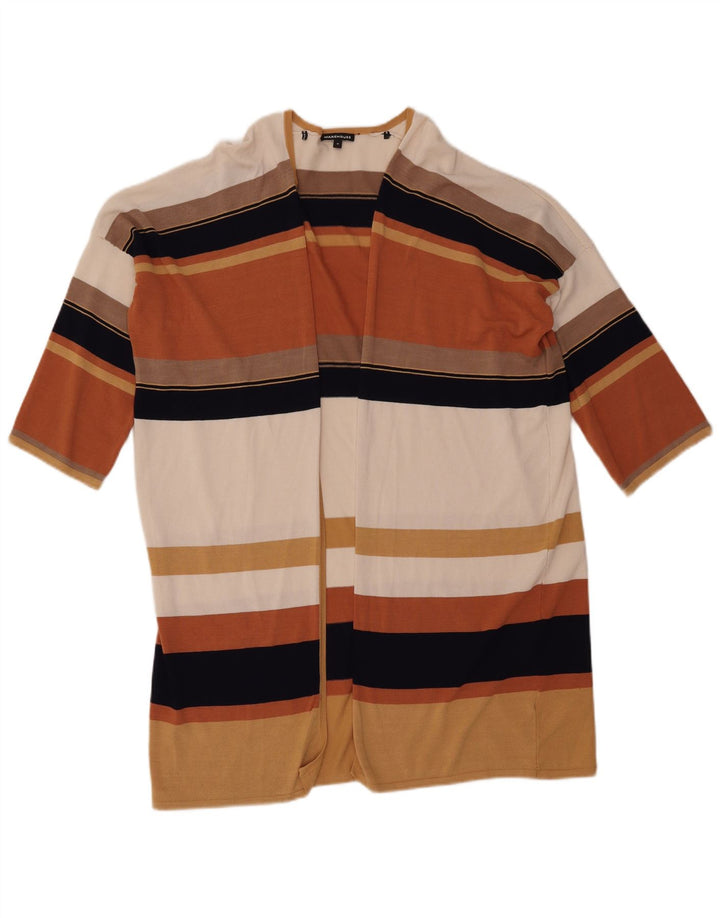 Damski sweter rozpinany o przedłużonym fasonie Warehouse UK 14, średni beż, wiskoza