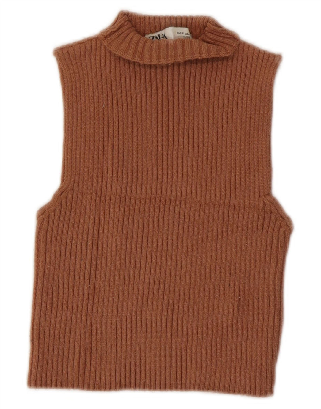 Damski podkoszulek Zara Crop Vest UK 10 Small Brown