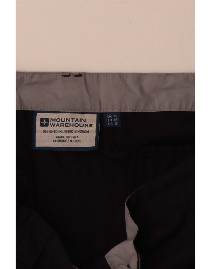 Damskie spodenki cargo Mountain Warehouse UK 16, duże, W34, czarny poliester