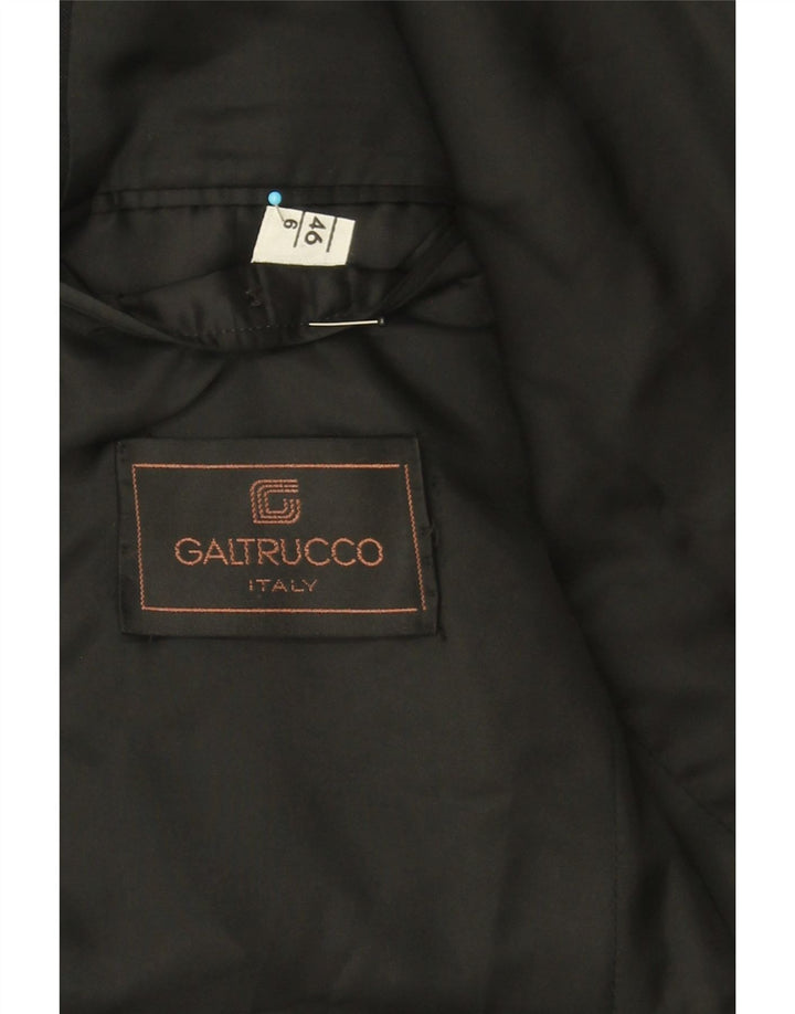 GALTRUCCO  Mens 1 Button Blazer Jacket IT 46 Small Black Vintage Galtrucco and Second-Hand Galtrucco from Messina Hembry 