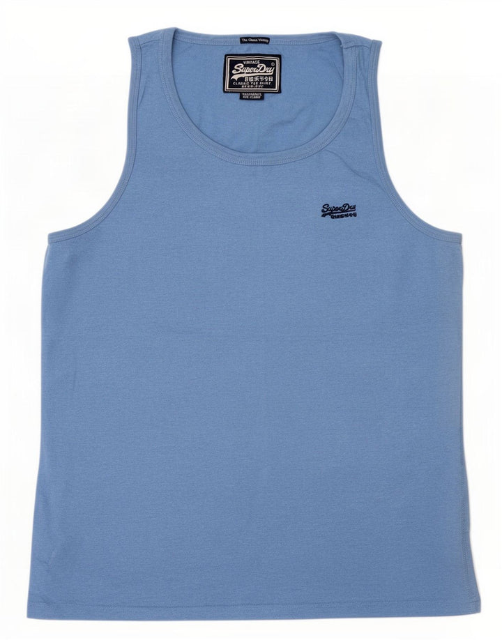 Męska kamizelka Superdry XL, niebieska, bawełniana