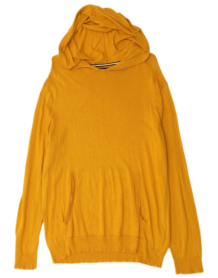 Męski sweter z kapturem Zara, średni żółty