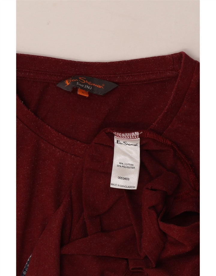 Męska koszulka z grafiką Ben Sherman, duża, czerwona, bawełniana