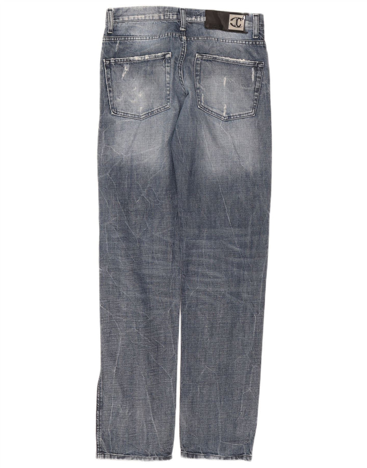 Męskie jeansy Just Cavalli w trudnej sytuacji W34 L34 Niebieskie