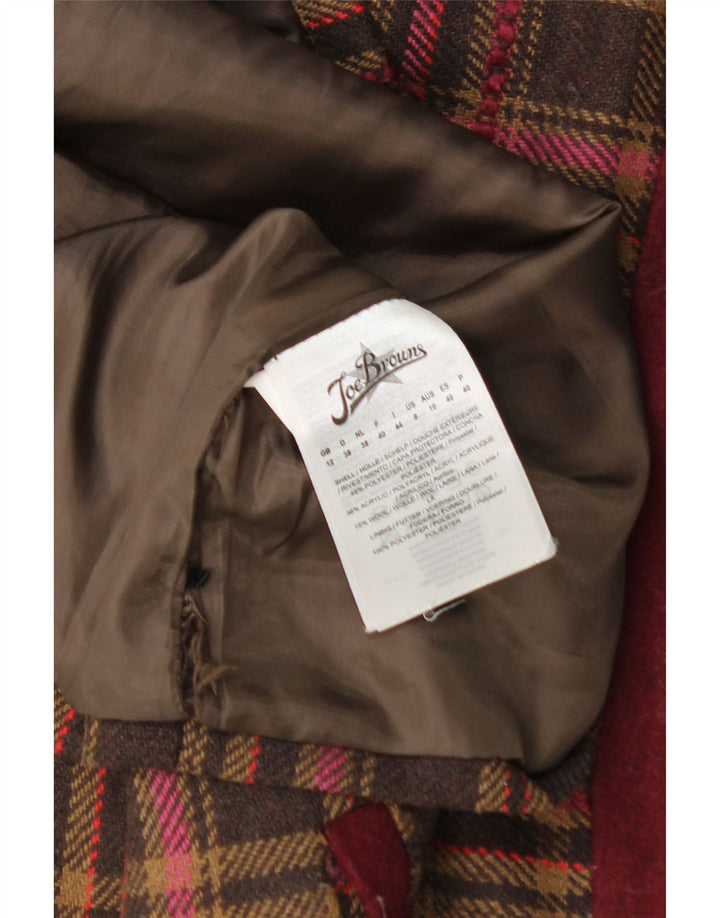 JOE BROWNS Damska spódniczka mini UK 12 Medium W32 Brązowa kratka akrylowa