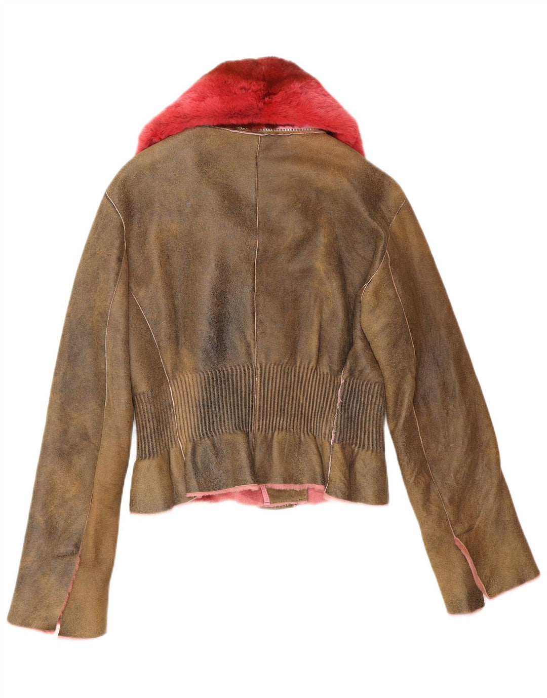 Damska kurtka skórzana ERMANNO SCERVINO IT 42 Skóra w kolorze średniego brązu