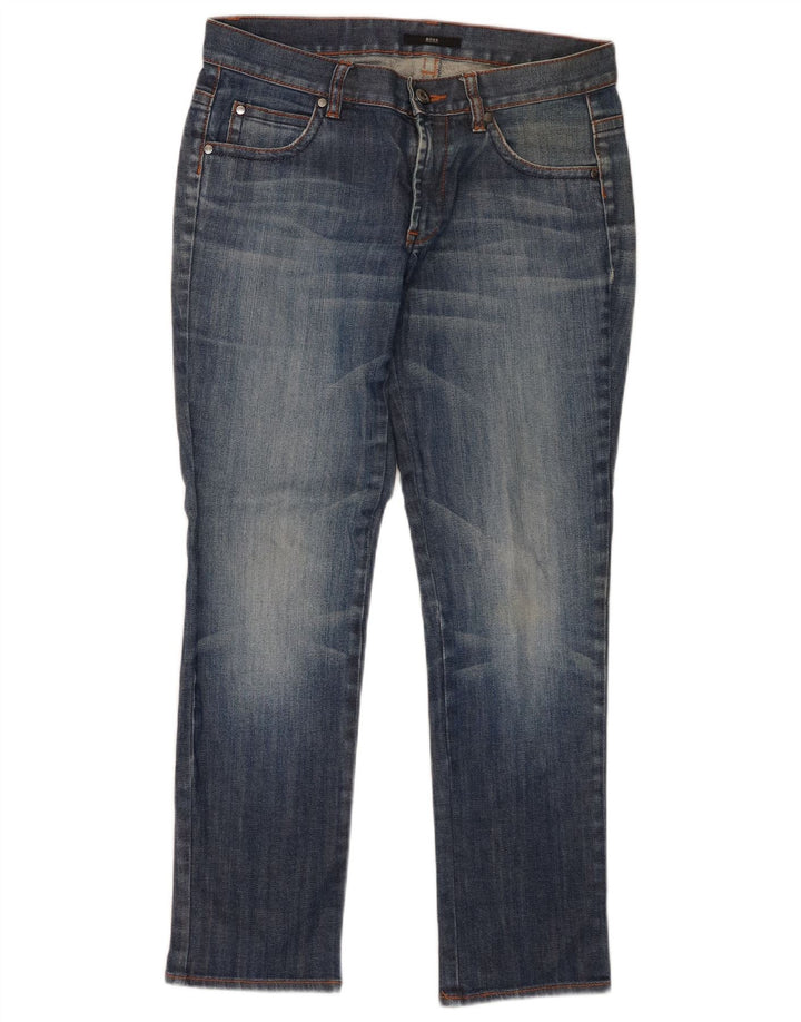 Damskie jeansy slim Hugo Boss W29 L28 Niebieskie