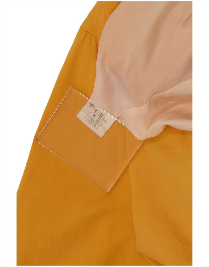Vintage damski trencz oversize UK 14, duży, żółty, bawełniany