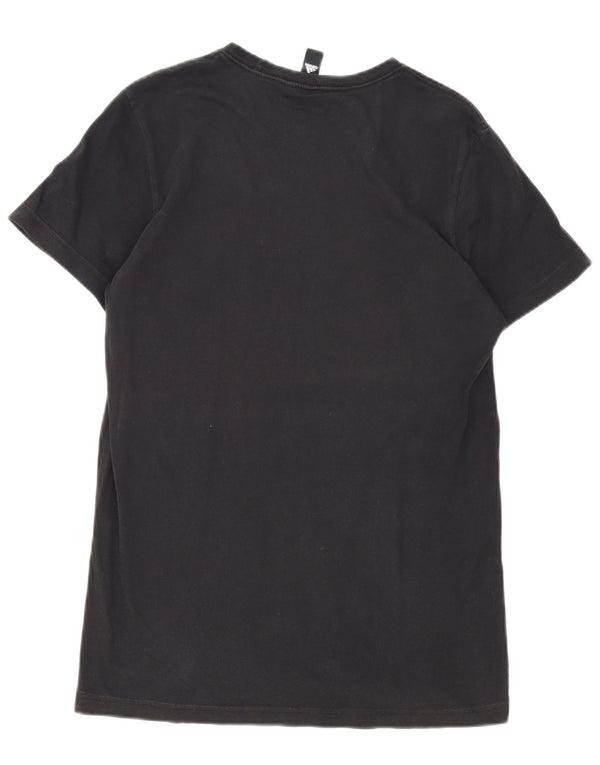 Adidas Mens Graphic T-Shirt Top Medium Black Cotton