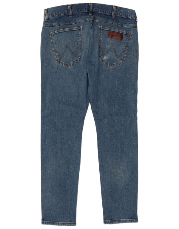 Wrangler Męskie Bryson Skinny Jeans W36 L32 Niebieskie bawełniane