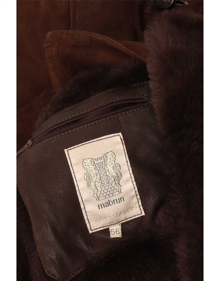 Kurtka męska Shearling Mabrun IT 56 3XL brązowa