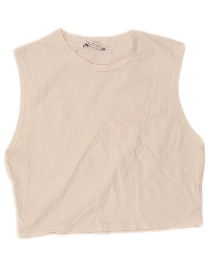 Damski krótki top Zara UK 18 XL, biały
