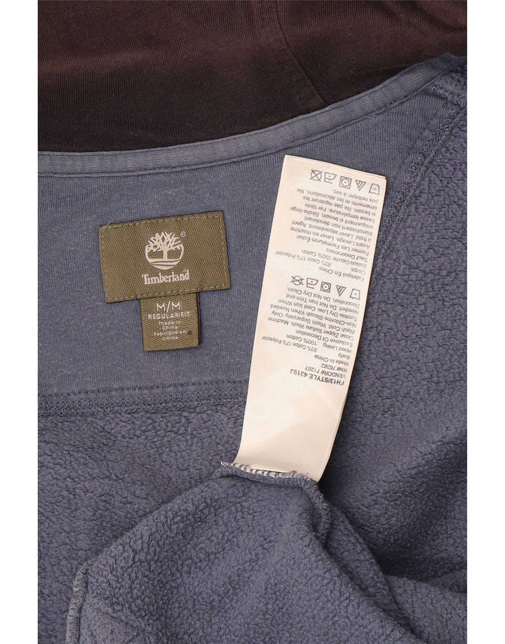Timberland Mens Graphic Regular Fit Zip Hoodie Sweater Medium Navy Blue