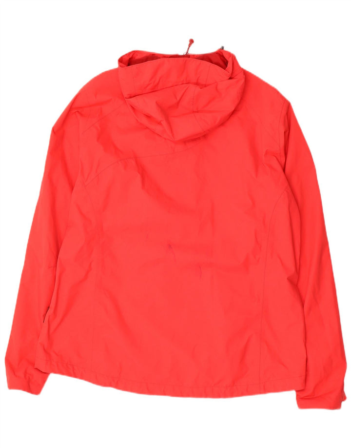 Damska kurtka przeciwdeszczowa z kapturem JACK WOLFSKIN UK 18/20 XL, czerwony poliamid