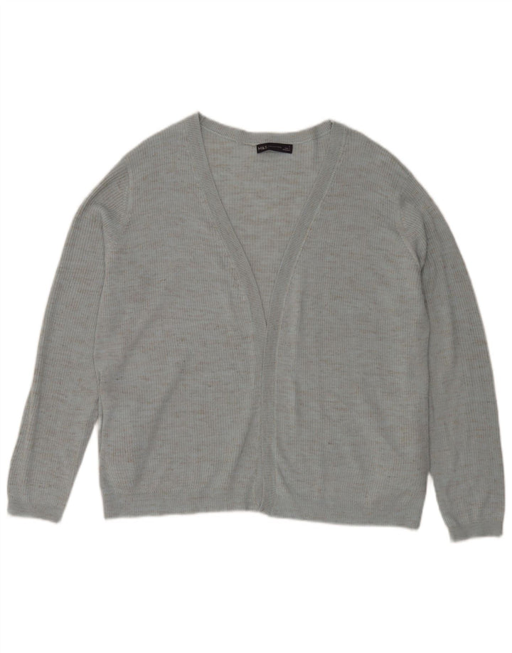 Marks & Spencer Damski sweter oversize UK 16, duży, niebieski, nakrapiany