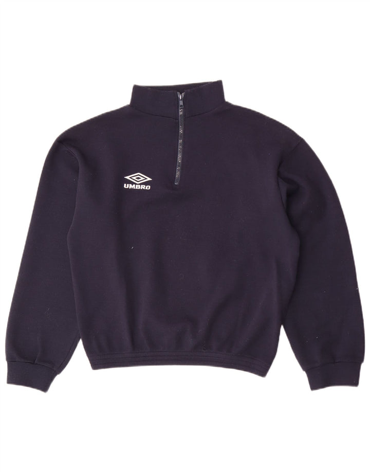 Męska bluza z kapturem i zamkiem błyskawicznym Umbro, mała, granatowa