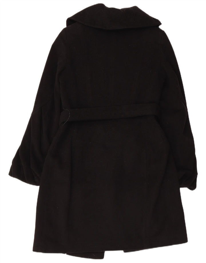 COAST Damski płaszcz dwurzędowy UK 10 Small Black Wełniany