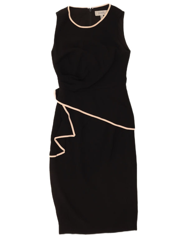 Damska obcisła sukienka bez rękawów Coast UK 6 XS, czarna, triacetatowa